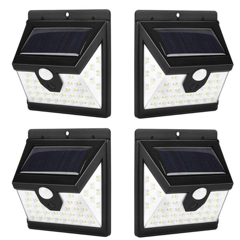 4 x Lampa solara SMART 40 LED cu senzor de lumina si miscare